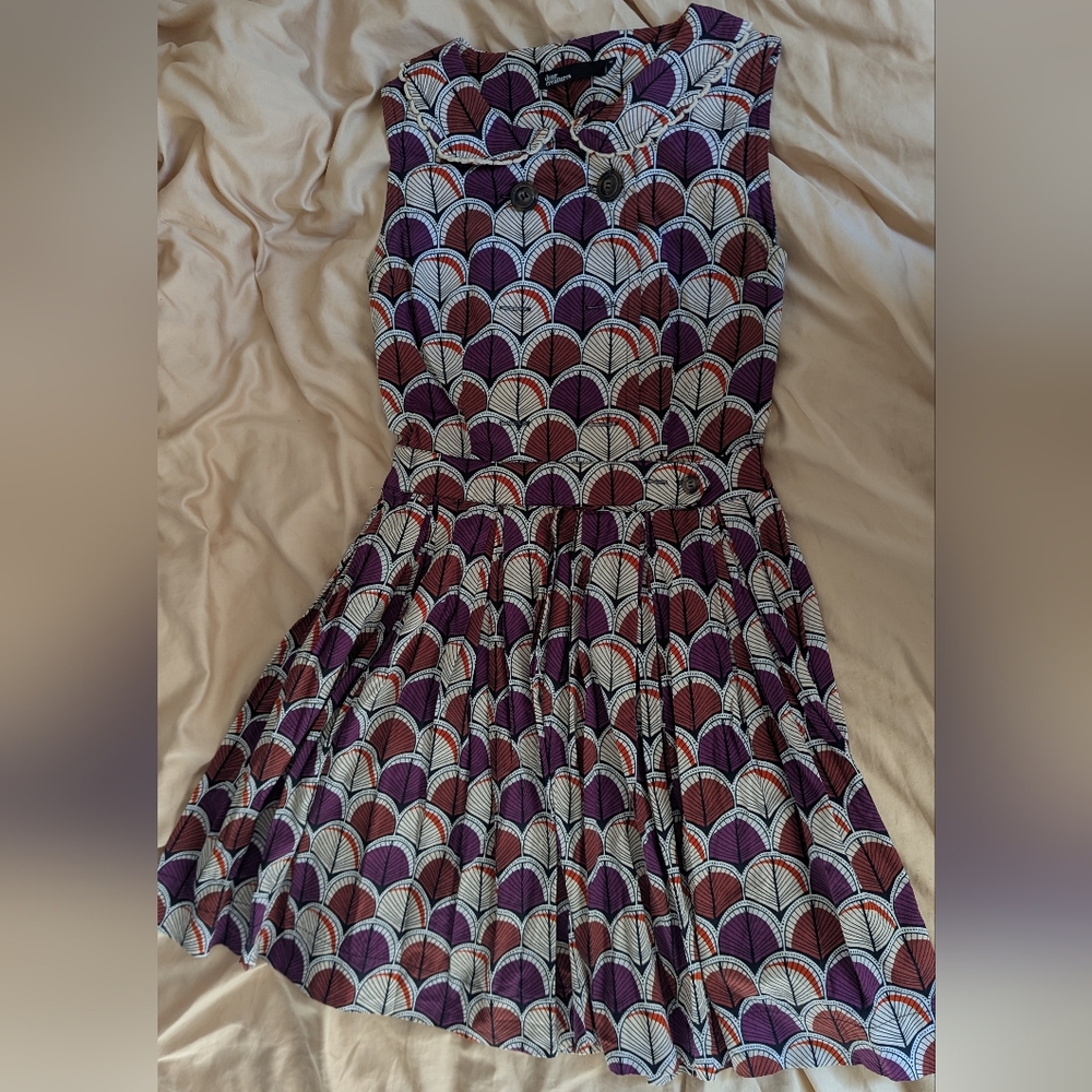 Dear Creatures Cotton Patterned Dress, Size XS